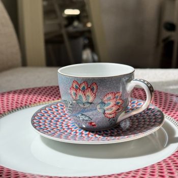 Espresso tasīte Flower Festival Light Blue, 120ml