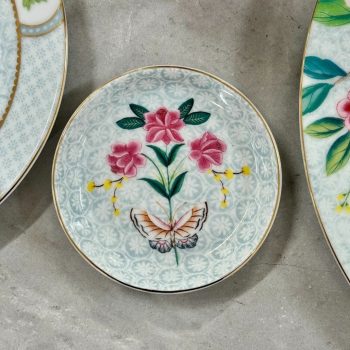 Tējas šķīvis Blushing Birds White, 9cm