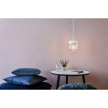 Griestu lampa/kupols Acorn, white/polished brass