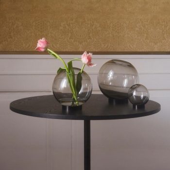 Vāze Globe, melna, 17x17cm