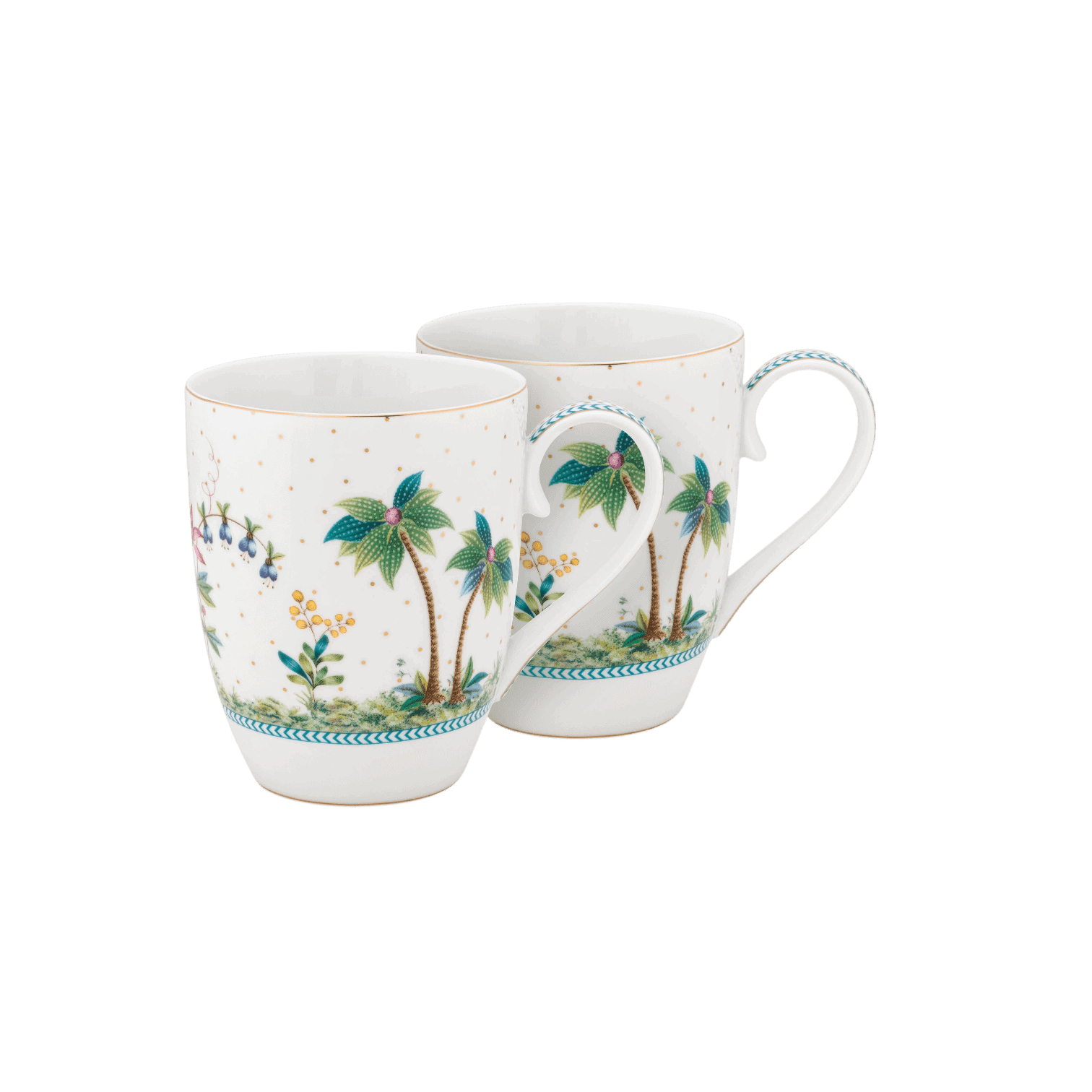 Krūzes Jolie Dots Gold, 2gab., 350ml Krūzes Jolie Dots Gold, 2gab., 350ml