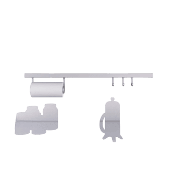 Plaukts virtuvei Horizon, hromēts alumīnijs