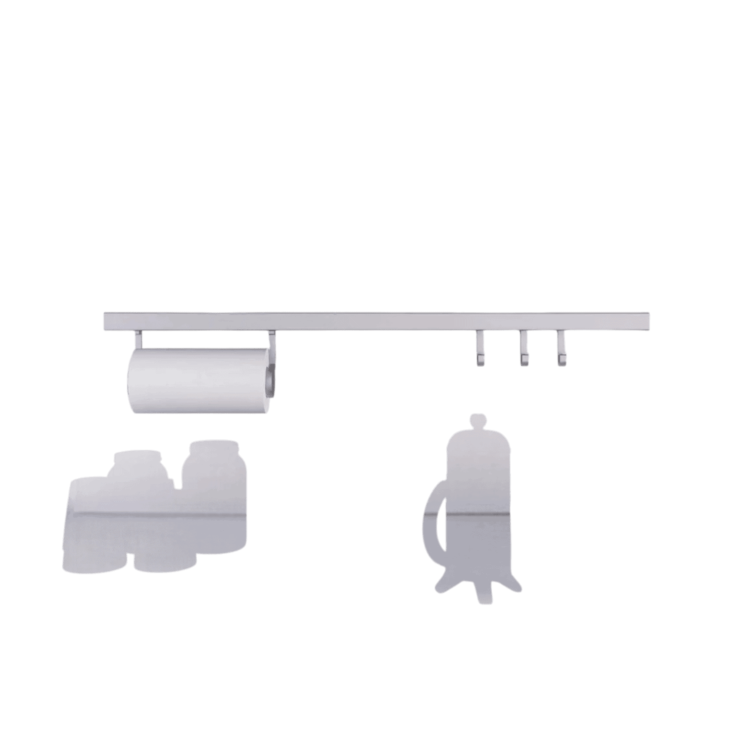 Plaukts virtuvei Horizon, hromēts alumīnijs Plaukts virtuvei Horizon, hromēts alumīnijs