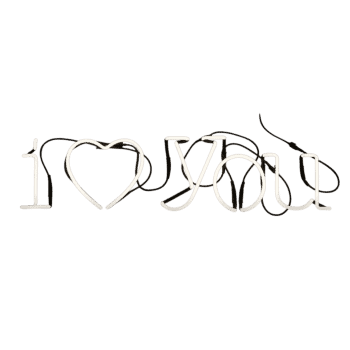 Siena lampa I Love You, neona