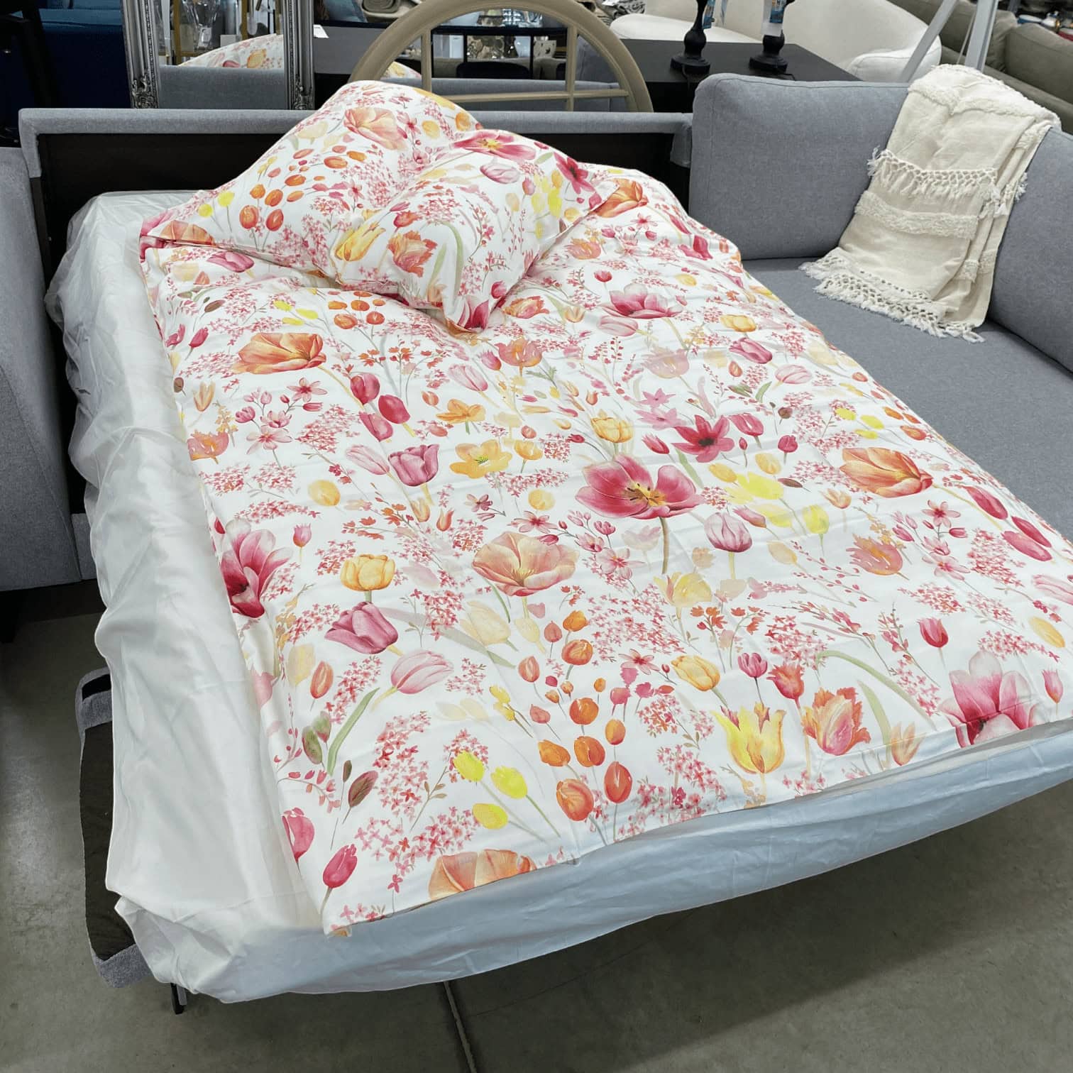 Gultas veļas komplekts Fleuri, 135x200cm, 80x80cm Gultas veļas komplekts Fleuri, 135x200cm, 80x80cm