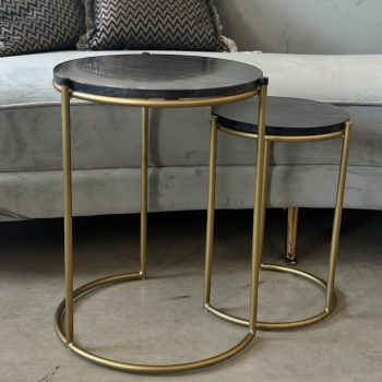 Marmora kafijas galdiņi Ella, 2gab.