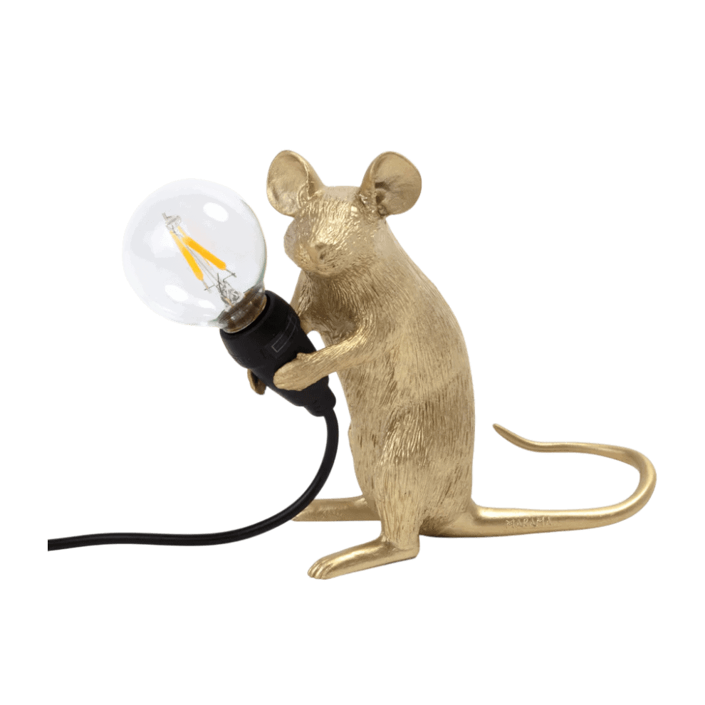 Galda lampa Mouse Lamp Mac, zelta Galda lampa Mouse Lamp Mac, zelta