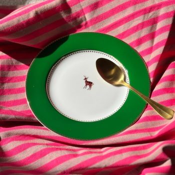 Šķīvis Love Birds Dark Green, 17cm