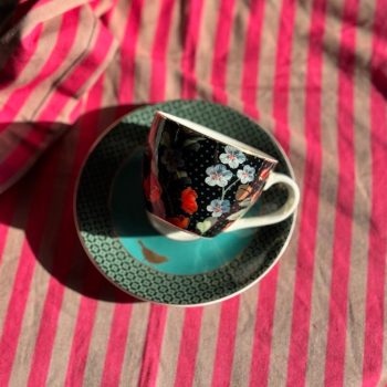 Espresso tasīte ar apakštasīti Winter Wonderland Overall Dark Blue, 120ml