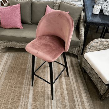 Bāra krēsls Amy, rozā