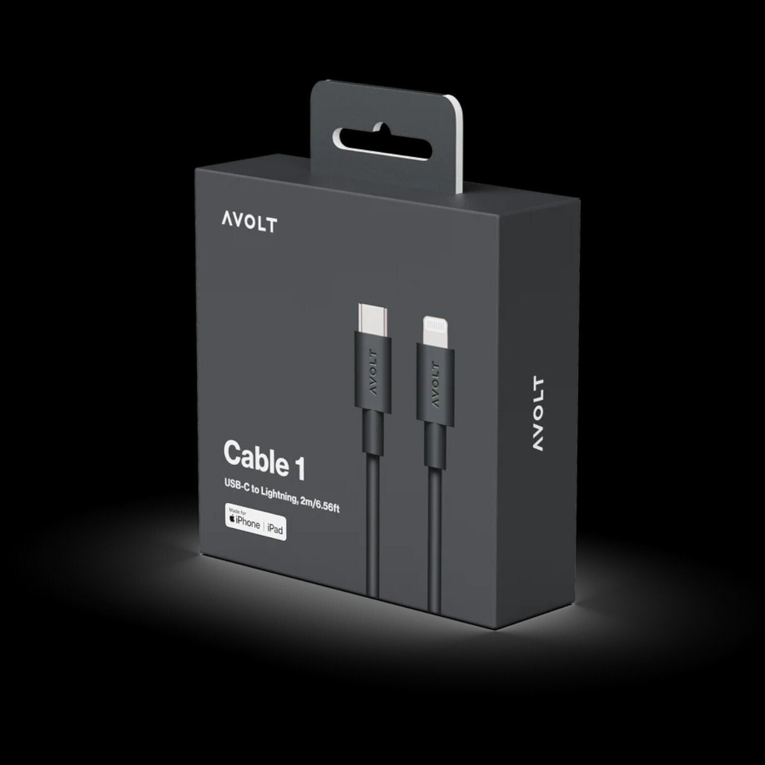 Kabelis USB-C uz Lightning, 2m, Stockholm Black Kabelis USB-C uz Lightning, 2m, Stockholm Black