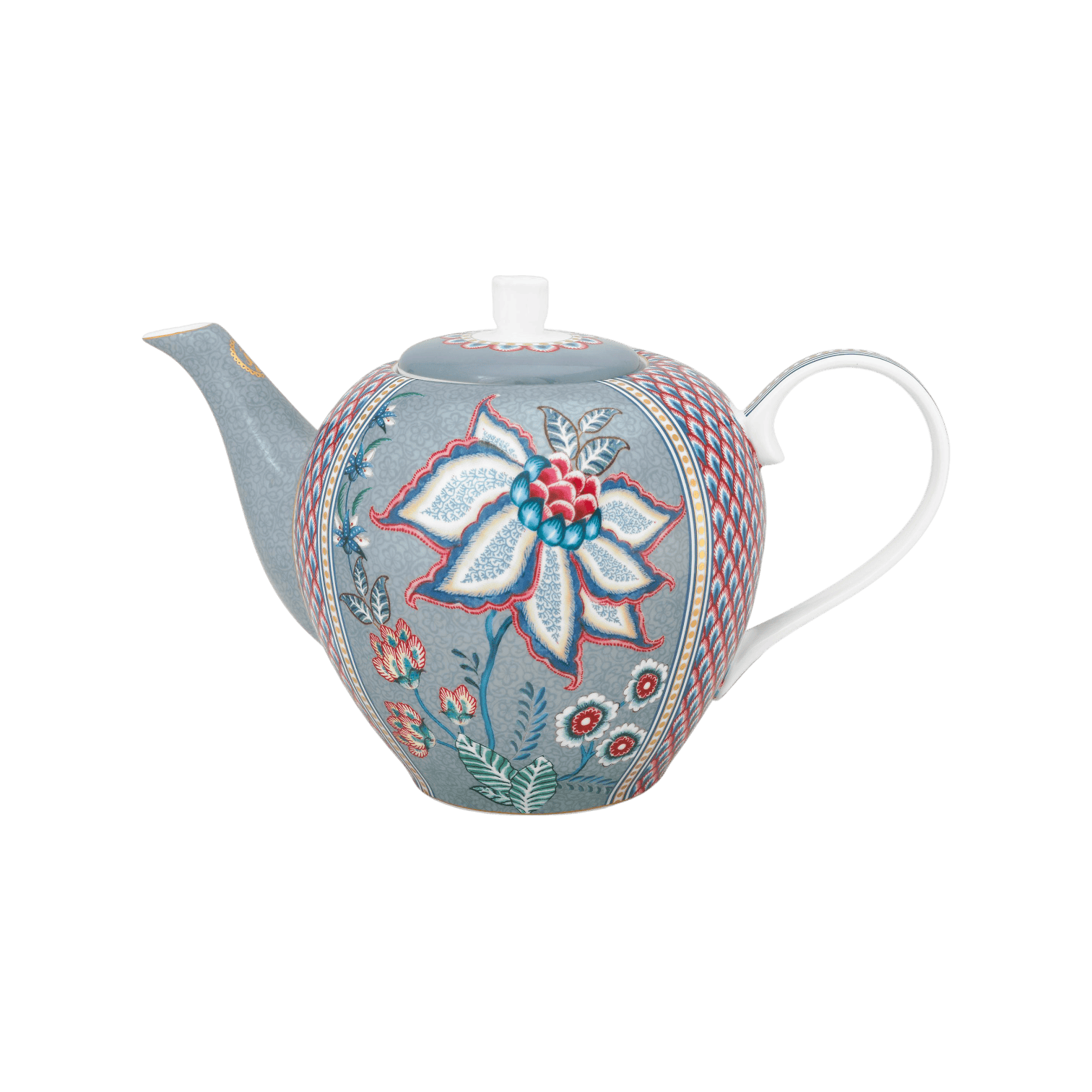 Tējkanna Large Flower Festival Light Blue 1.6l Tējkanna Large Flower Festival Light Blue 1.6l