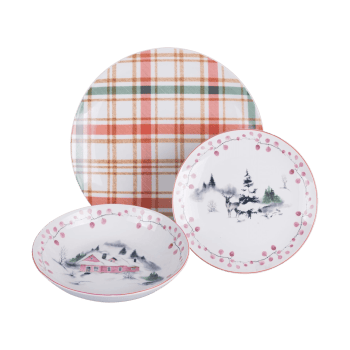 Trauku komplekts Christmas Village, 18gab.