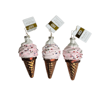 Eglīšu rotājums Icecream, 3gab.