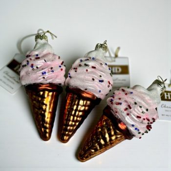 Eglīšu rotājums Icecream, 3gab.