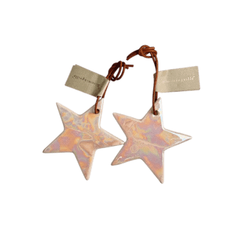 Eglīšu rotājums Star, rozā, 2gab.