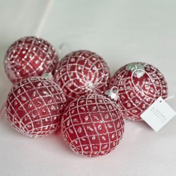 Eglīšu rotājums Nino, Ø8cm, 5gab.