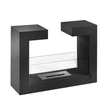 Bioetanola kamīns Stone, melns