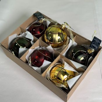 Eglīšu rotājums Gloss, Ø8 cm, 6 gab.