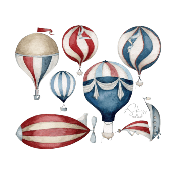 Sienas uzlīmes Sky is The Limit, 7gab.