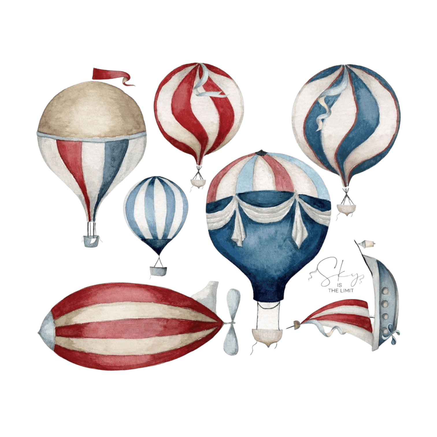 Sienas uzlīmes Sky is The Limit, 7gab. Sienas uzlīmes Sky is The Limit, 7gab.