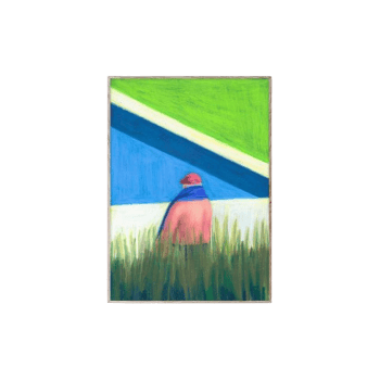 Plakāts Les Vacances 03, ierāmēts baltā rāmī, 30x50cm