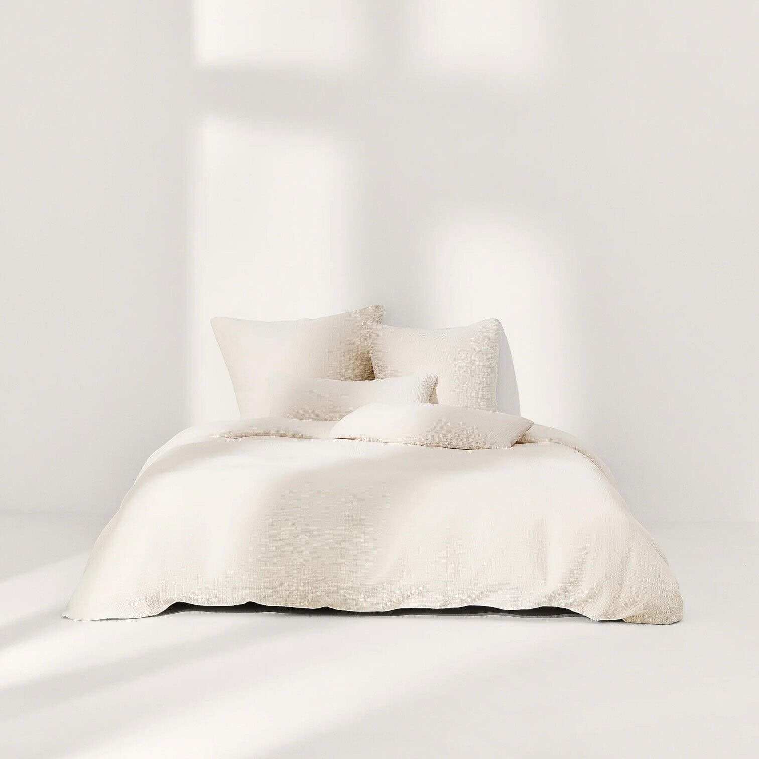 Muslina segas pārvalks Odile, bēšs, 135x200cm Muslina segas pārvalks Odile, bēšs, 135x200cm