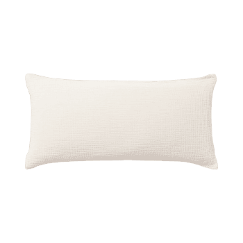 Muslina spilvendrāna Odile, balts, 40x80cm