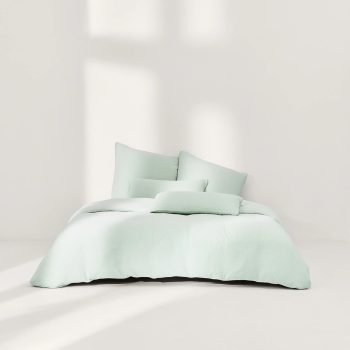 Muslina segas pārvalks Odile, zaļš, 135x200cm