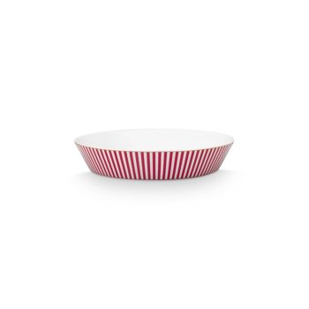 Dziļais šķīvis Royal Stripes Dark Pink, 21.5cm