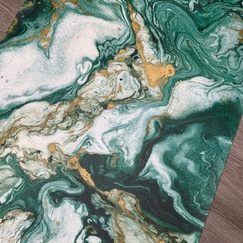 Vinila paklājs Green Marble, 65x250cm