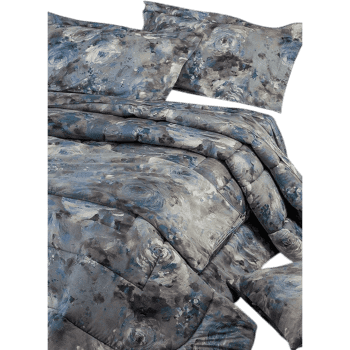 Gultas veļas komplekts Blue Glitter Rose 255x255cm, 2x50/80cm