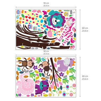 Sienas uzlīmes, numerācija, dzīvnieki un alfabēts