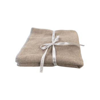 Spilvendrāna Inna, flīss, brūna/gaiši zils, 40x40cm