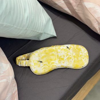 Miega maska, zīds, dzeltena