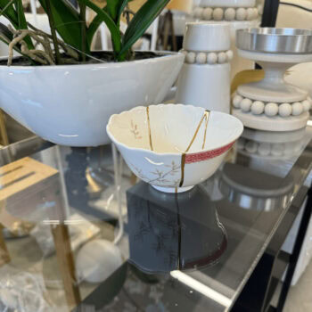 Bļoda augļu Kintsugi 02