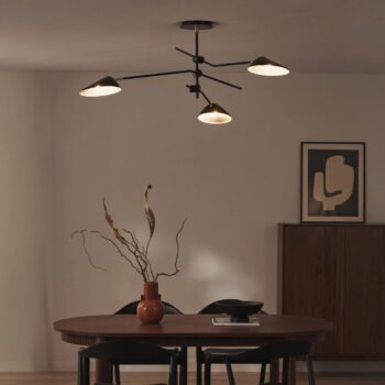 Griestu lampa Neron, melna