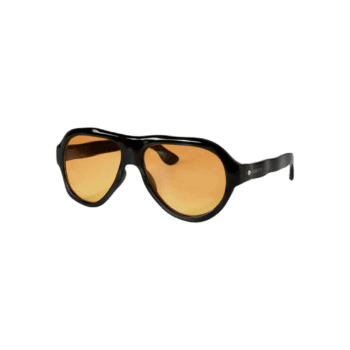 Saulesbrilles FLORIDA, melns rāmis, dzeltenas lēcas