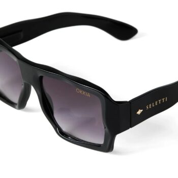 Saulesbrilles KANSAS, melns rāmis, melnas lēcas