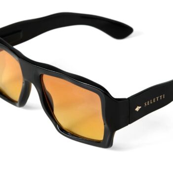 Saulesbrilles KANSAS, melns rāmis, dzeltenas lēcas